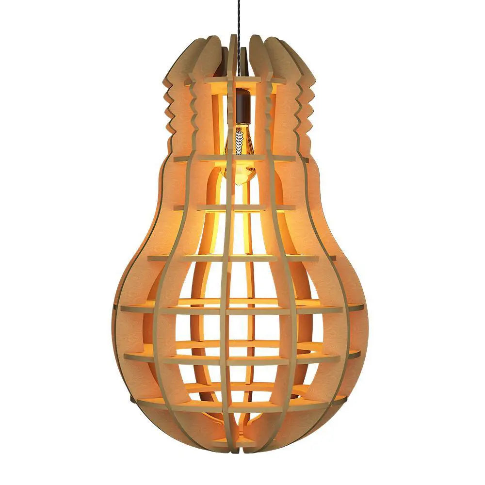 Modern Design Sphere Bulb Wooden Ceiling Lamp For Home Decoration, Living Room