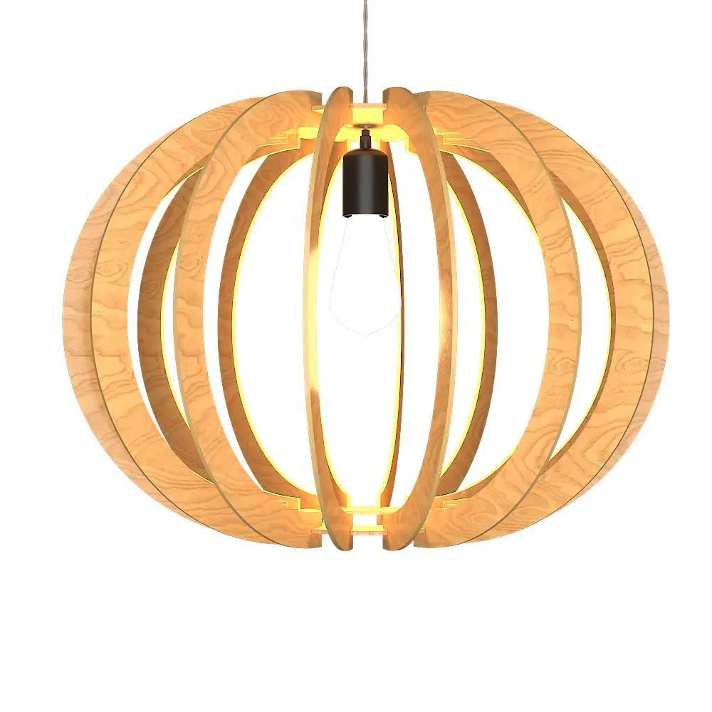 Modern Design Sphere Shape Wooden Ceiling Lamp For Home Decoration, Living Room